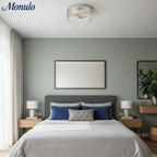 Ceiling Light Low Profile Ribbed Glass Diffuser