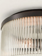 Ceiling Light Low Profile Ribbed Glass Diffuser