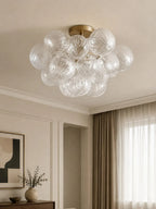 Ceiling Light Low Profile Ribbed Glass Diffuser