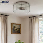 Ceiling Light Low Profile Ribbed Glass Diffuser