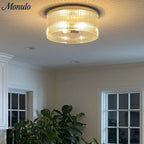 Ceiling Light Low Profile Ribbed Glass Diffuser