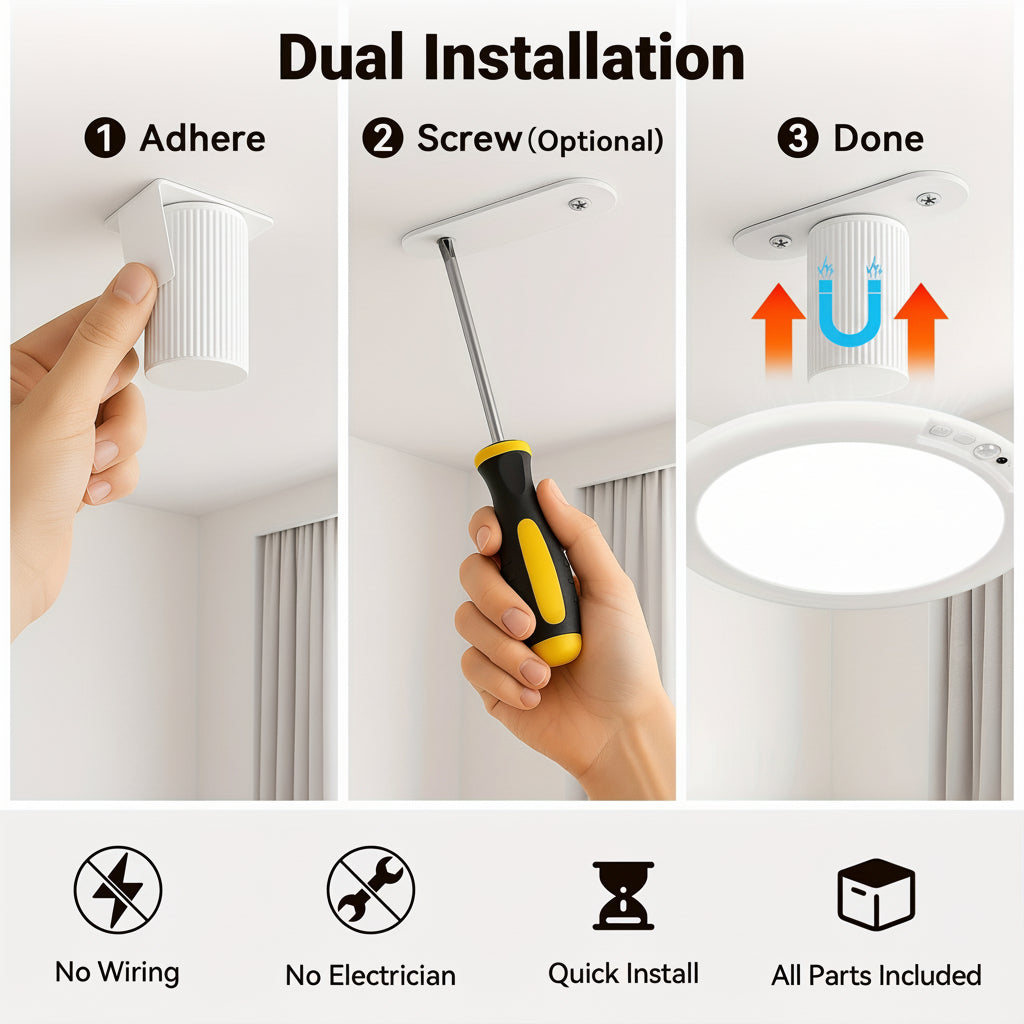 Ceiling Light Motion Sensor Rechargeable USB & Remote