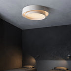 Ceiling Light Round White Metal LED Dimmable Remote