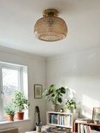 Ceiling Light Semi-Flush Mount Textured Glass 23 cm