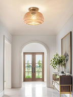 Ceiling Light Semi-Flush Mount Textured Glass 23 cm
