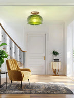 Ceiling Light Semi-Flush Mount Textured Glass 23 cm