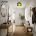 Ceiling Light Semi-Flush Mount Textured Glass 23 cm