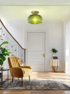 Ceiling Light Semi-Flush Mount Textured Glass 23 cm