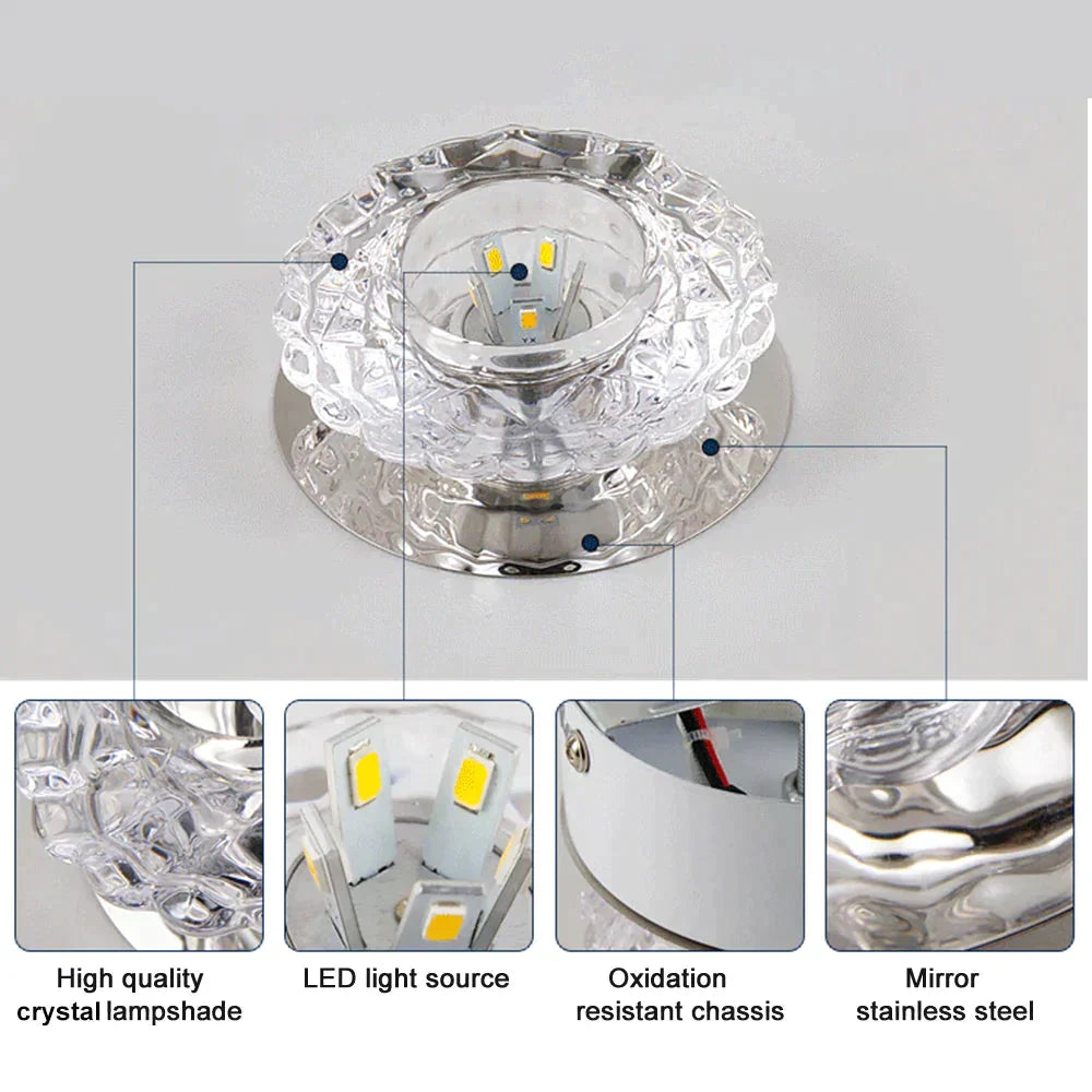 Ceiling Light Surface-Mounted Dimmable Crystal LED