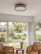 Ceiling Light Travertine Stone Warm Diffused Flush Mount