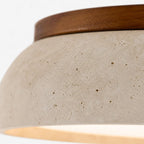 Ceiling Light Travertine Stone Warm Diffused Flush Mount