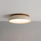 Ceiling Light Travertine Stone Warm Diffused Flush Mount