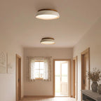 Ceiling Light Travertine & Wood Built-In LED Low-Profile