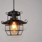 Ceiling Pendant Light Industrial Open Cage Bronze Finish