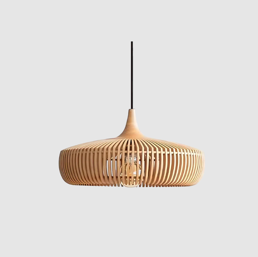Ceiling Pendant Light Japandi Solid Wood Warm Ambient Lighting
