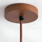 Ceiling Pendant Light Stone & Wood Adjustable Cord