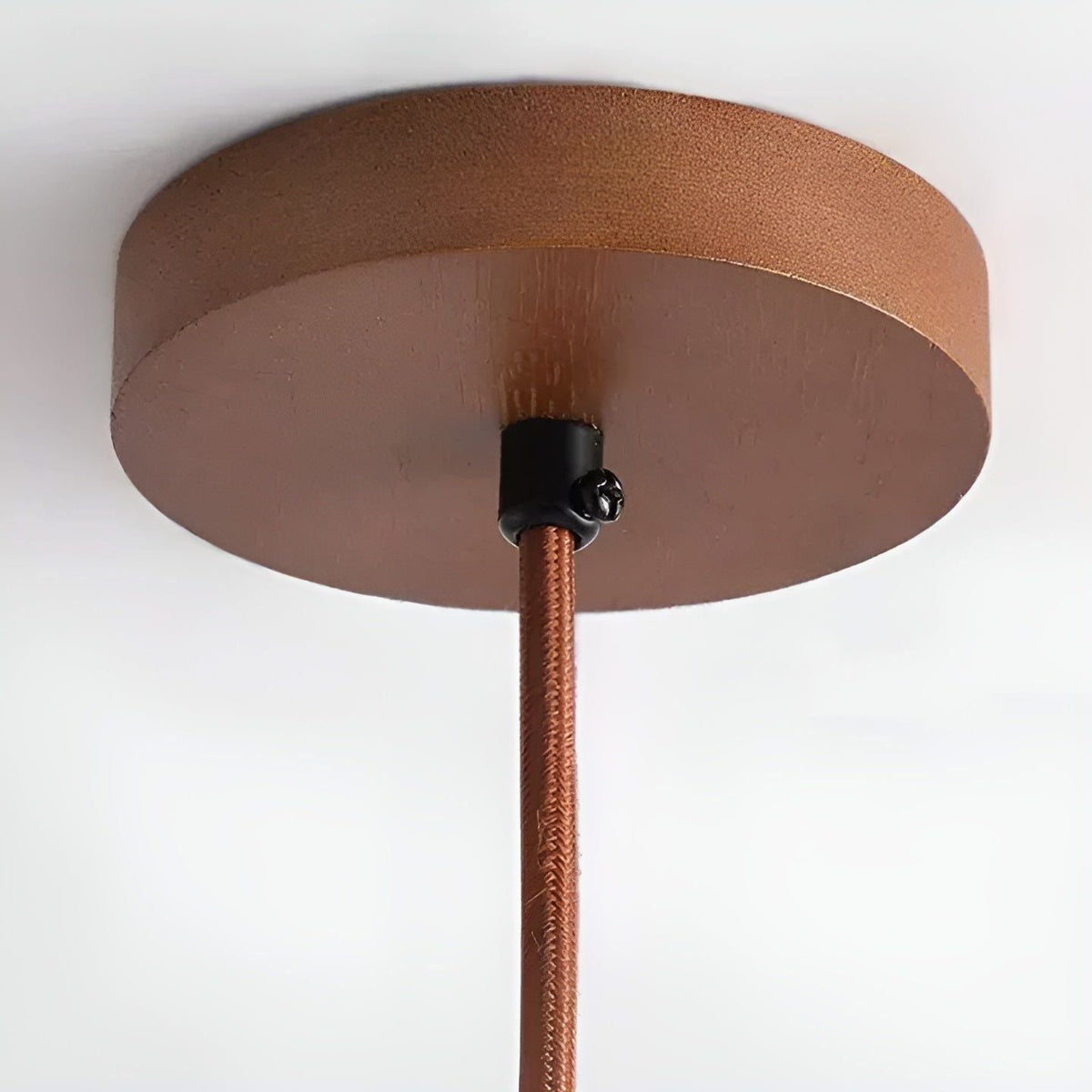 Ceiling Pendant Light Stone & Wood Adjustable Cord