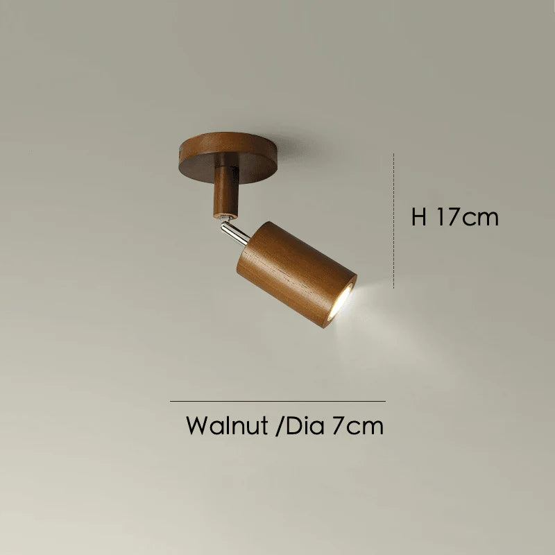 Ceiling Spot Solid Wood Adjustable Heads