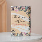 Ceramic Book Vase Vibrant Decal Multiple Sizes