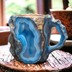 Ceramic Coffee Mug Gemstone Texture & Gold Rim