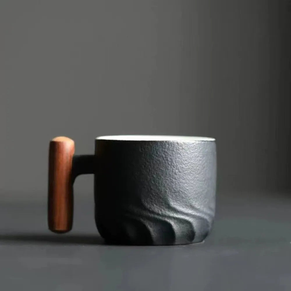 Ceramic Coffee Mug Thick Walls Hand Painted