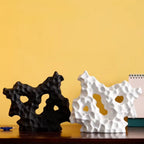 Ceramic Enamel Coral Accent Sculpture