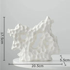 Ceramic Enamel Coral Accent Sculpture