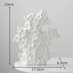 Ceramic Enamel Coral Accent Sculpture