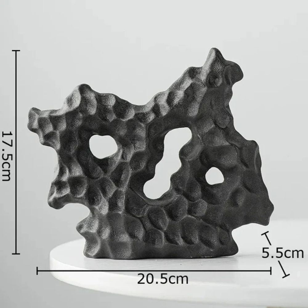 Ceramic Enamel Coral Accent Sculpture