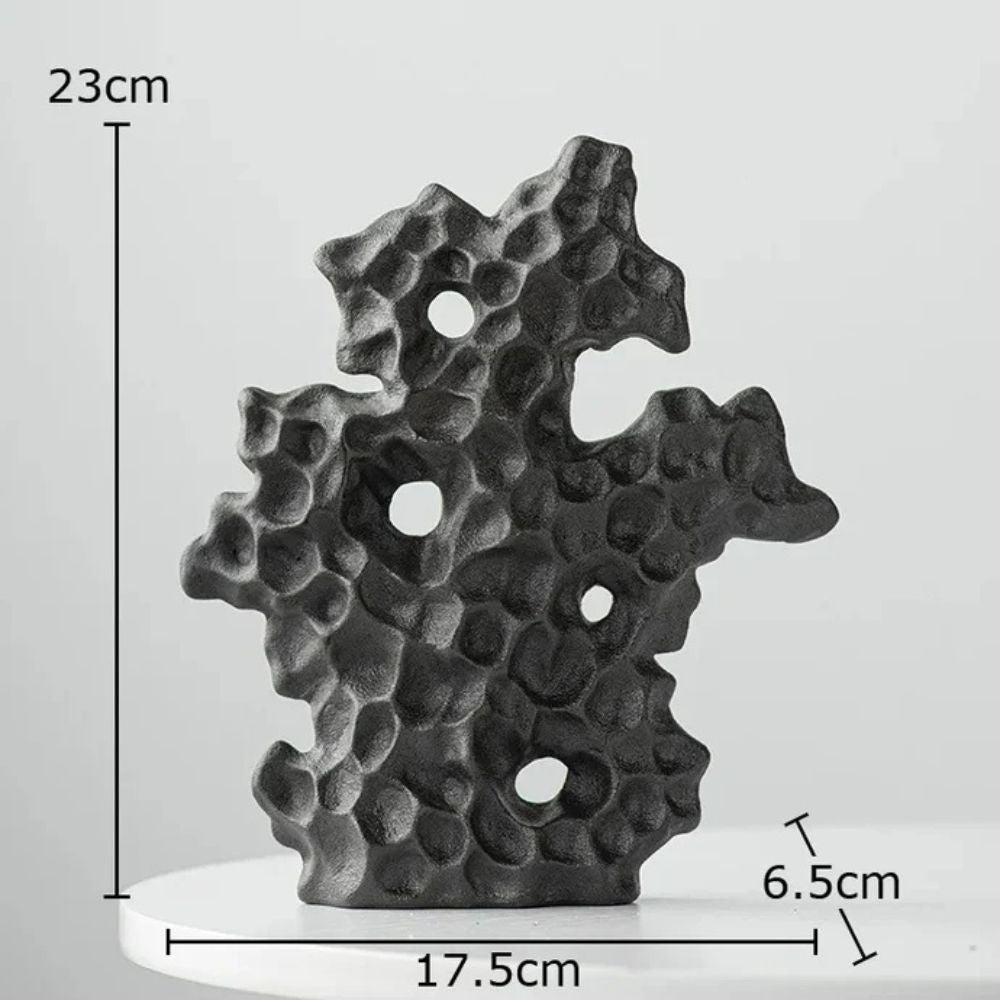 Ceramic Enamel Coral Accent Sculpture