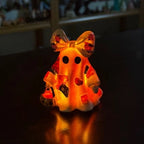 Ceramic Ghost Decoration Warm LED Flicker-Free Hand-Painted