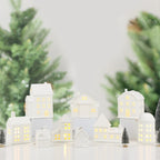 Ceramic House Night Light Intricate Window Cutouts