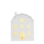 Ceramic House Night Light Intricate Window Cutouts