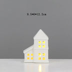 Ceramic House Night Light Intricate Window Cutouts