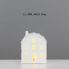 Ceramic House Night Light Intricate Window Cutouts