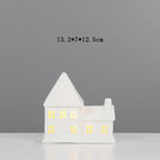 Ceramic House Night Light Intricate Window Cutouts