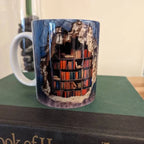 Ceramic Mug 3D Bookshelf Print Dishwasher & Microwave Safe