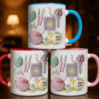 Ceramic Mug Ergonomic Handle Microwave & Dishwasher Safe
