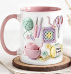 Ceramic Mug Ergonomic Handle Microwave & Dishwasher Safe
