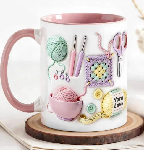 Ceramic Mug Ergonomic Handle Microwave & Dishwasher Safe