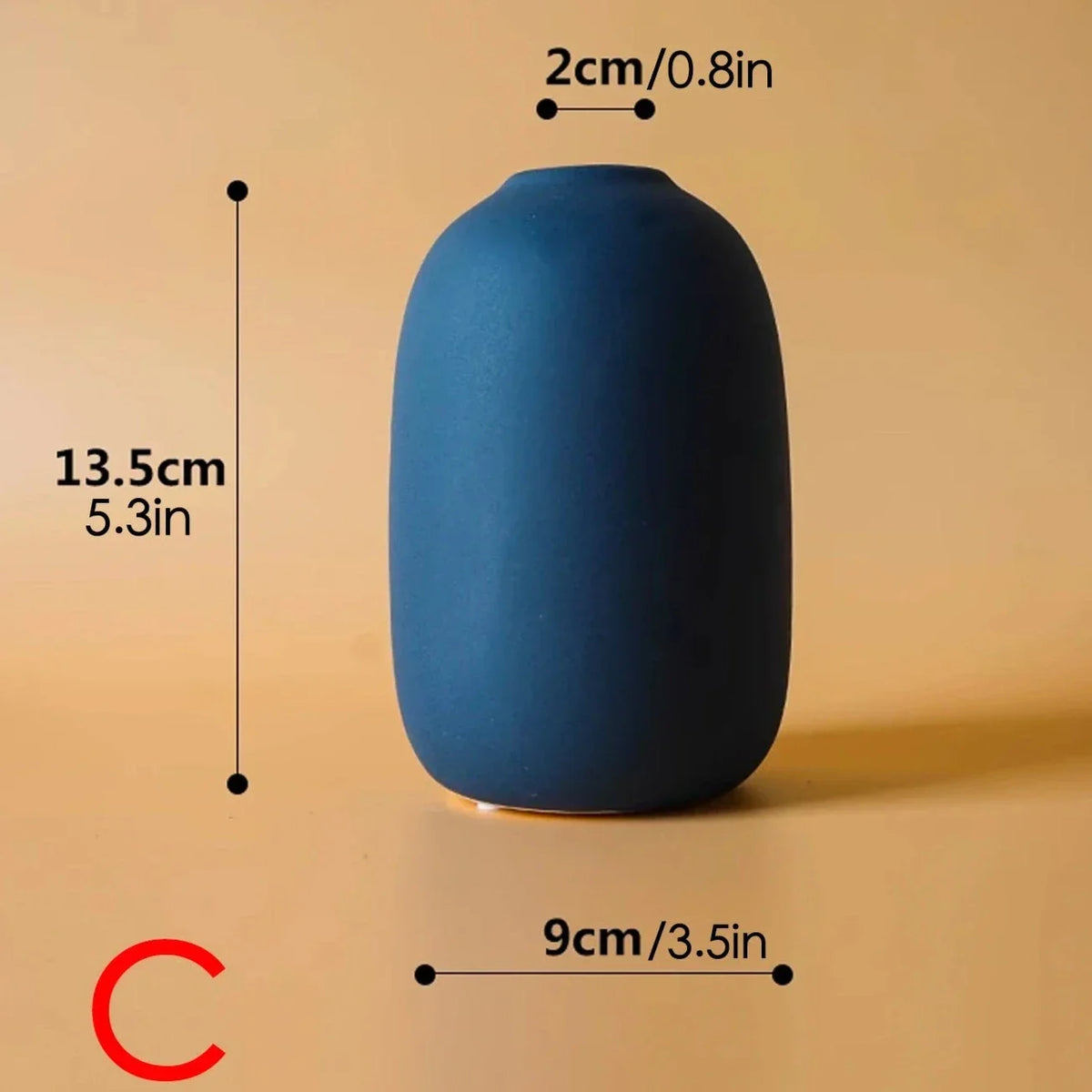 Ceramic Vase Hand Painted Scandinavian Motifs