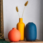 Ceramic Vase Hand Painted Scandinavian Motifs