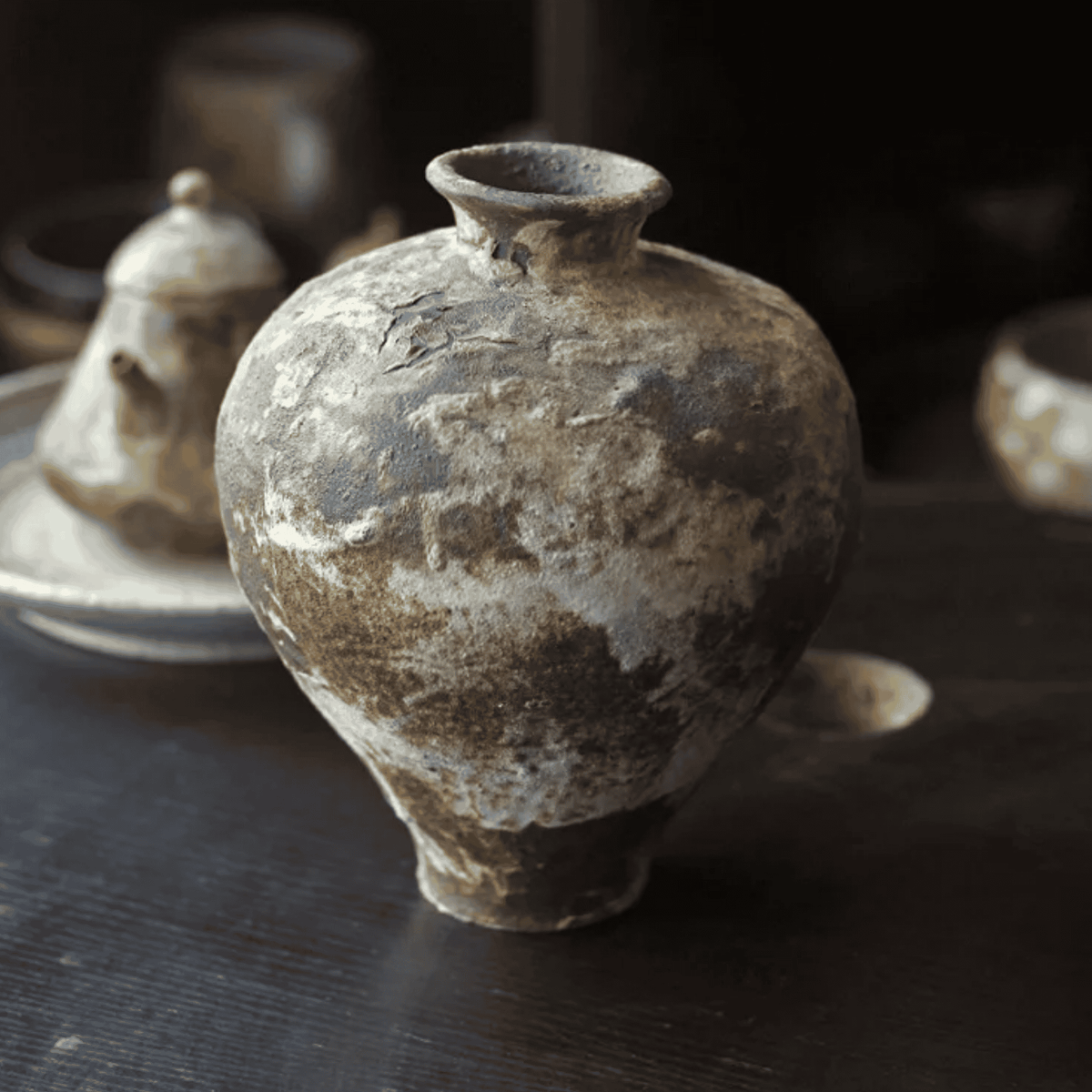 Ceramic Vase Patina Washed Wabi-Sabi Handcrafted