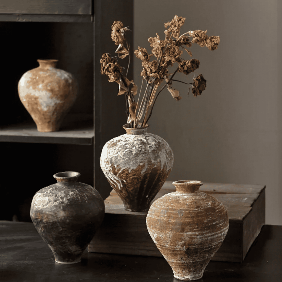 Ceramic Vase Patina Washed Wabi-Sabi Handcrafted