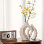 Ceramic Vase Set Minimalist Boho Set of 2