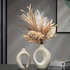 Ceramic Vase Set Minimalist Boho Set of 2