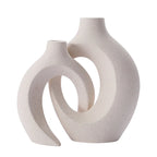 Ceramic Vase Set Minimalist Boho Set of 2