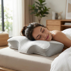 Cervical Pillow Contoured Memory Foam & Washable Cover