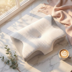 Cervical Pillow Contoured Memory Foam & Washable Cover
