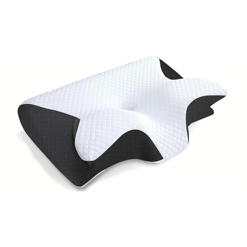 Cervical Pillow Contoured Memory Foam & Washable Cover
